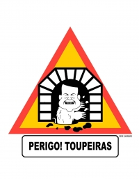 Postal "Perigo Toupeiras"